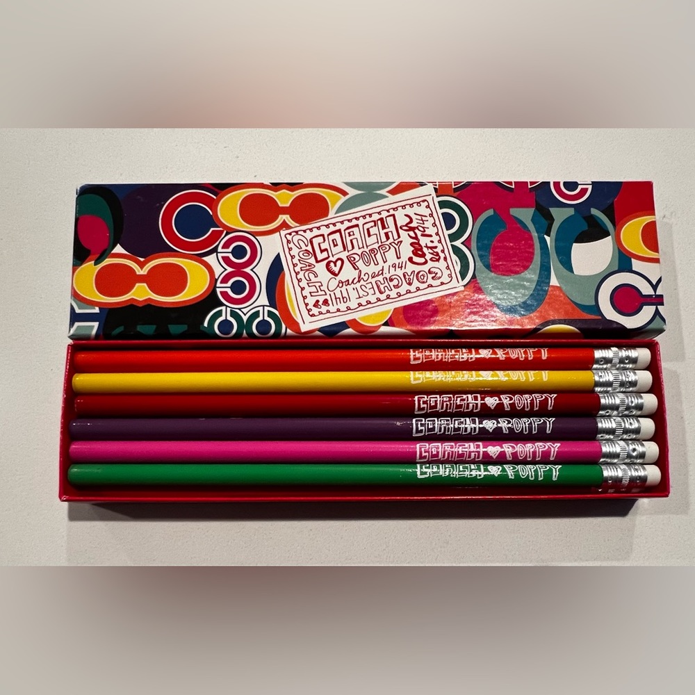 New Coach Poppy Branded Pencils & Box
